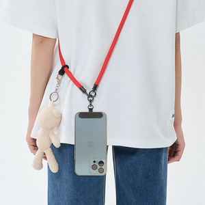 สายคล้องโทรศัพท์แบบไนลอน สีดำและสีขาว พร้อมหัวเข็มขัดโลหะ สำหรับเชื่อมต่อกับเคสโทรศัพท์ สายคล้องโทรศัพท์มือถือแบบสากล - Product Image 3