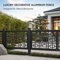 Clôture modulaire en aluminium thermolaqué robuste et fiable pour le périmètre des villas et la séparation paysagère