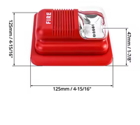 DC12v/24v LED lumière clignotante sirène incendie alarme sonore et lumineuse pour porte système d'alarme incendie klaxon et sirène stroboscopique