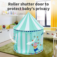 Carpa de Juego de Poliéster Kenpuaz para Niños de 2 a 4 Años, con Temática de Circo, Plegable, para Uso en Interiores/Exteriores, Regalo de Aventura Espacial