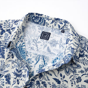 Chemise décontractée et d'extérieur à manches courtes en popeline 100% coton, impression numérique personnalisée de haute qualité avec logo - Product Image 2