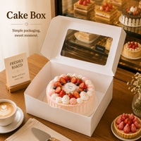 Boîte à gâteau de mariage en carton blanc personnalisée avec fenêtre pour emballage cadeau de fête d'anniversaire – Vente en gros