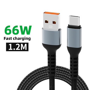 Cable de Carga USB a Tipo C, 5A, Carga Rápida, Sincronización de Datos, Carcasa de Aluminio, Revestimiento de Nailon, Cable Duradero para Dispositivos Inteligentes - Product Image 4