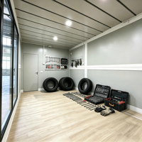 Maison conteneur pliable de 20 pieds, boutique portable pliable, cabine préfabriquée pliable pour garage de réparation automobile, atelier