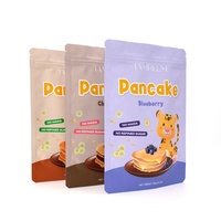 Sachet Doypack en plastique imprimé sur mesure, laminé, de qualité alimentaire, refermable à fermeture éclair, pour mélange de crêpes, gaufres, poudre de farine et poudre de gâteau