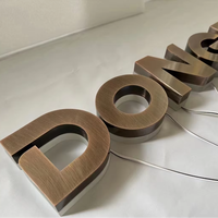 DakeSign Factory Wholesale Anti Rust Metal Halo Backlit LED 3D Sign Custom Logo Commercial Advertising IP65 Waterproof Signboard