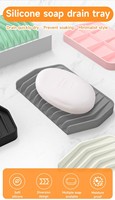 Support à savon en silicone incliné avec grille creuse, antidérapant et auto-drainant pour salle de bain, douche, évier de cuisine