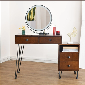 Prix usine meubles personnalisation <span class=keywords><strong>haute</strong></span> qualité bois femmes modernes filles fantaisie coiffeuse utilisation pour salon de chambre - Product Image 3