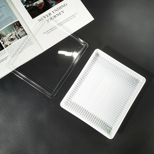 Bandeja de plástico antivaho transparente de grado de supermercado engrosada duradera carne fresca embalaje de bistec microondas y congelador seguro - Product Image 3