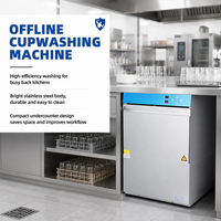 Lave-tasses professionnel sous comptoir en acier inoxydable 304, stérilisation haute température, anti-colmatage pour bar, café, restaurant, cuisine