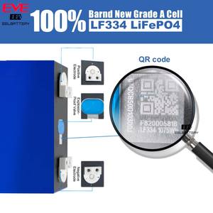 بطارية EVE الأصلية LF344 3.2V 350Ah LiFePO4 مع محول مزود بقطبين ملحبين بفتحتين ملحومة من المصنع، شحن سريع DDP. - Product Image 4