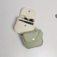Dompet kartu kredit wanita, dompet kustom dengan kancing kapasitas besar