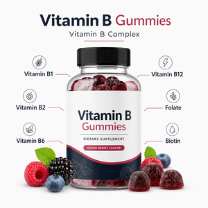 Bonbons gélifiés à la vitamine B6 B7 B12 en marque privée pour adultes - Stimulant du métabolisme et soutien immunitaire, complément antioxydant - Product Image 2