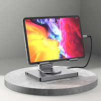 Station d'accueil Type-C avec support rotatif pour téléphones mobiles et tablettes, port Ethernet Gigabit 4K 60Hz, USB 3.2