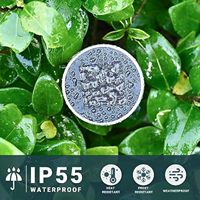 Lot de 10 lampes solaires d'extérieur pour allée, lampes solaires en acier inoxydable étanches pour l'extérieur, éclairage paysager LED pour allée, pelouse/jardin