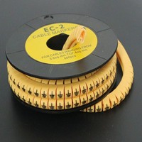 Tube de marquage de câbles jaune EC 0,2-10 mm de diamètre, lettres et chiffres, modèle ZB pour machine de marquage de câbles