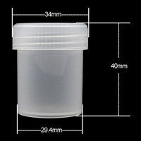 Mini récipient vide hermétique de 20ml en plastique PP pour vernis à ongles Surface de peinture
