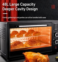 Four grille-pain électrique mini 220V 48L 2000W à chauffage rapide, fonctions de cuisson/grillage et maintien au chaud, classe d'efficacité énergétique pour hôtel