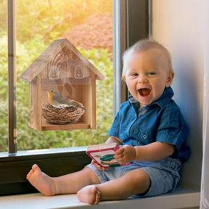 Maison <span class=keywords><strong>d</strong></span>'<span class=keywords><strong>oiseau</strong></span> en bois à fenêtre transparente pour l'extérieur, <span class=keywords><strong>nid</strong></span> <span class=keywords><strong>d</strong></span>'<span class=keywords><strong>oiseau</strong></span> à ventouse - Product Image 5