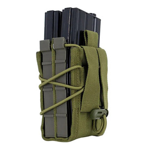 Funda táctica individual/doble <span class=keywords><strong>Mag</strong></span> Camo Molle Magazine Holder Hunting Holster 5,56 9mm Fast Attach <span class=keywords><strong>Mag</strong></span> Cartucho Case - Product Image 2