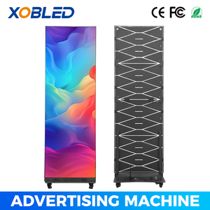 XOB P1.86 P2 P2.5 Gob Flooring Standing Single-sided Poster 4G <b>WiFi</b> <b>USB</b> Movable Mirror LED Display Screen 640x1920mm - Product Image 2