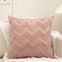 Housse de Coussin Moderne Tissée Unie pour la Décoration Intérieure 100% Polyester Lavable