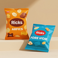Sacs à gousset latéraux à joint central arrière en plastique imprimés sur mesure emballage anti-odeur pour chips pop-corn frit oignon collation