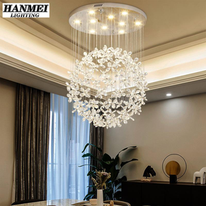 Modern Crystal Chandelier Luxury Living Bedroom Elegant Pendant <b>Lights</b> Restaurant <b>Dining</b> Home Decor LED Warm White HM-LF-8103 Mo - Product Image 2