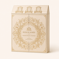 Calendrier de l'Avent Personnalisé en Carton Recyclable avec 24 Tiroirs Coulissants, Doubles Portes et Impression Dorée