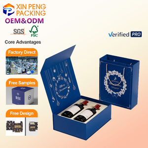Caja <span class=keywords><strong>de</strong></span> Regalo Portátil <span class=keywords><strong>para</strong></span> Vino Navideño con Ventana y Asa, Caja <span class=keywords><strong>de</strong></span> Embalaje <span class=keywords><strong>de</strong></span> Papel <span class=keywords><strong>de</strong></span> Lujo <span class=keywords><strong>para</strong></span> una Sola Botella, <span class=keywords><strong>para</strong></span> Celebraciones <span class=keywords><strong>de</strong></span> Año Nuevo - Product Image 1