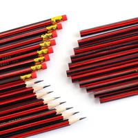 Lápices de Madera Recubiertos Afilables en Color Rojo y Negro para Tomar Notas en Casa y Trabajos Diarios de Cálculo Matemático