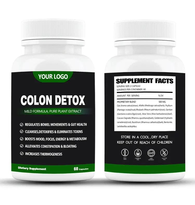 Factory Supply Vitamin Supplement effective detox tummy slimming tablets pills Colon Detox Capsules