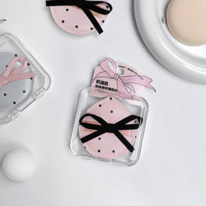 Éponge de maquillage en coton en forme de goutte d'eau, avec coussin d'<span class=keywords><strong>air</strong></span> intégré, pour correcteur, fond de teint et blush, pour un application douce et nette sur le visage, lavable, en boîte, en promotion - Product Image 3