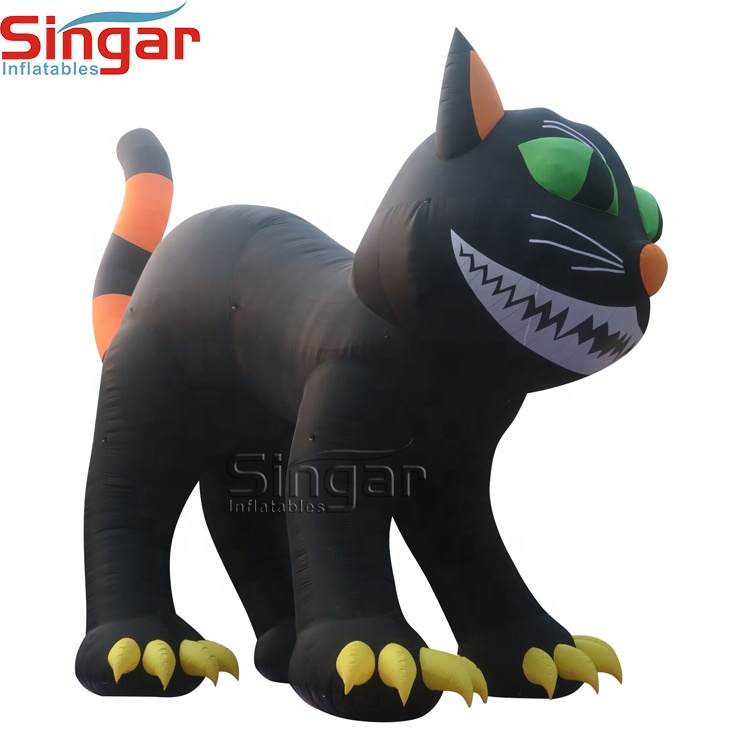 Décoration Halloween Gonflable – Chat Noir Animé – SAYOK – Pour Extérieur