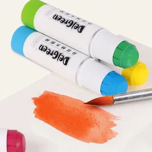 ठोस gouache छड़ी 12 रंग macaron रंग रंगीन छड़ी भित्तिचित्र कलम पानी में घुलनशील घूर्णन बच्चों के crayons
