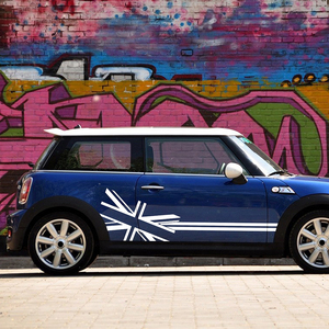 Pegatina decorativa para puerta de coche, pegatina de cuerpo de rayas laterales para <span class=keywords><strong>MINI</strong></span> <span class=keywords><strong>Cooper</strong></span> S R50 R52 R53 JCW, accesorios, 2 uds. - Product Image 2