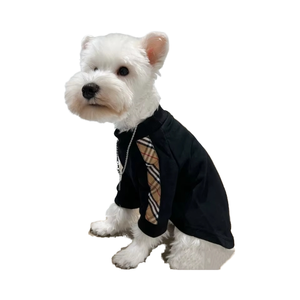 खुशी लक्जरी फैशन पालतू कुत्ते कपड़े क्लासिक शैली ग्रीष्मकालीन पोलो शर्ट वसंत ऋतु के मौसम के लिए बड़े कुत्तों और बिल्लियों के लिए - Product Image 5