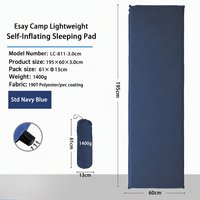 Matelas de camping léger et imperméable 4 saisons, en polyester 190T enduit de PVC, tapis de couchage pliable portable pour la randonnée en plein air