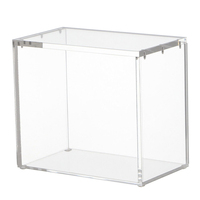 Vitrine d'exposition moderne en acrylique épais ETB Elite, boîte transparente magnétique, bords découpés au laser de précision, durable et de qualité supérieure