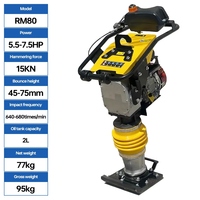 Machine à compacter le sol à essence de 80 kg, course de 45-65 mm, avec options de moteur Loncin