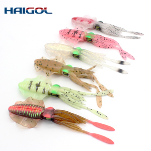 Señuelos de Pesca de Calamar de Goma de Alta Calidad, Señuelos de <span class=keywords><strong>Pulpo</strong></span> para Pesca Vertical, Cebo de Calamar con Barba de 14.5 cm - Product Image 5