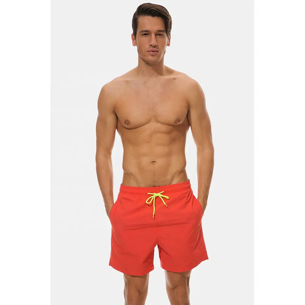 Pantalones cortos de playa para hombre, shorts informales de talla grande, impermeables, para nadar y surfear en la playa, venta al por mayor