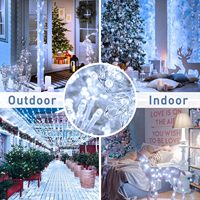 Guirlande Lumineuse Féerique LED 100 Étanche IP44 Intérieur/Extérieur 10 M avec Fiche EU/US pour Décorations de Sapin de Noël Lumières de Noël