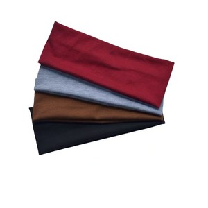 عصابة رأس رياضية عالية المرونة رقيقة بلون موحد ماصة للرطوبة وقابلة للتنفس مصنوعة من النايلون والقطن للجري واللياقة البدنية واليوغا - Product Image 6