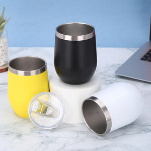 แก้วกาแฟเคลือบผงขนาด12ออนซ์พร้อมฝาปิดทำจากสเตนเลสสตีลหุ้มฉนวนผนังสองชั้นโลโก้ที่กำหนดเองสีสันสดใส - Product Image 4