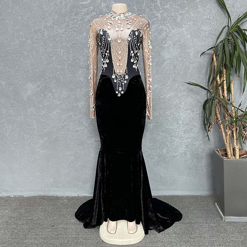 Sparkly Graduation Dress - Mermaid Tailing Night Gown