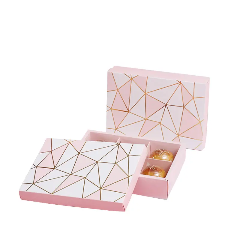 Caja de papel de embalaje de pastelería personalizada, con tapa de ventana, compartimentos de plantilla, cartón para alimentos