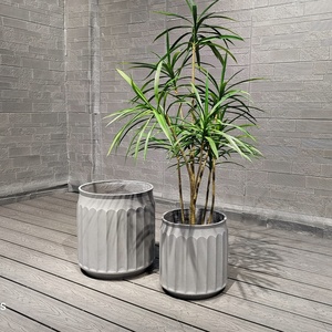 Nouveau pot de fleurs en céramique mate nordique de grande taille pour l'intérieur/l'extérieur, jardinière pour la décoration de la pépinière, du jardin, du balcon, du sol - Product Image 5