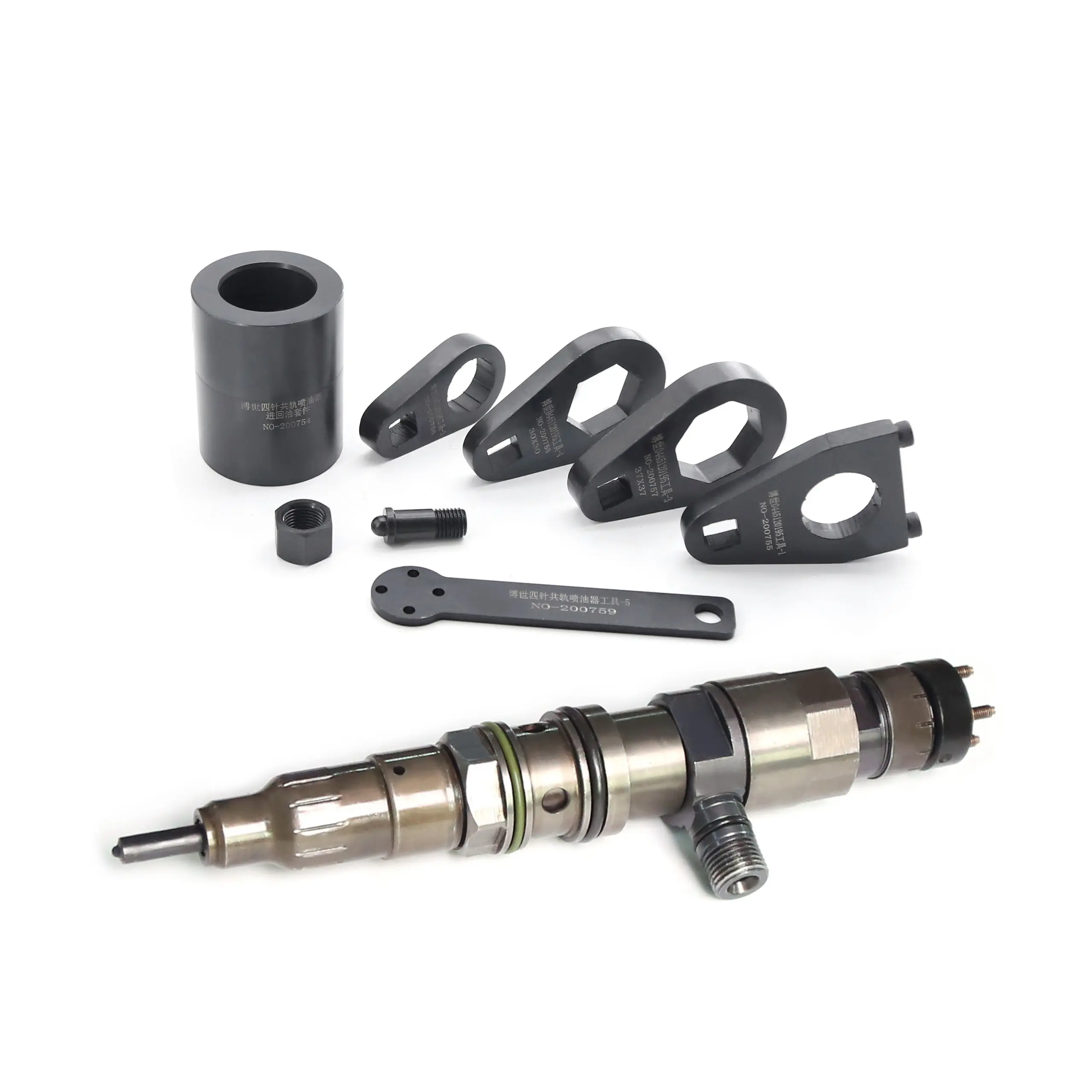 ZQYM CRDI Einspritzer-Werkzeugsatz Bosch 4-Stiftspritzer-Desmontage Reparatur-Testwerkzeuge 0445120195 Einspritzer-Eingang-Rückfahrt Diesel-Kit