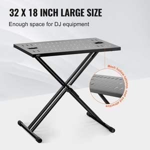 Table DJ portable avec support de clavier à hauteur réglable Double-X renforcé pour une utilisation en bar - Product Image 3